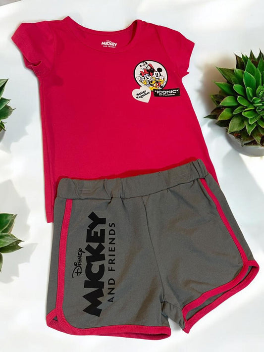 Camiseta y Short Mickey Rojo