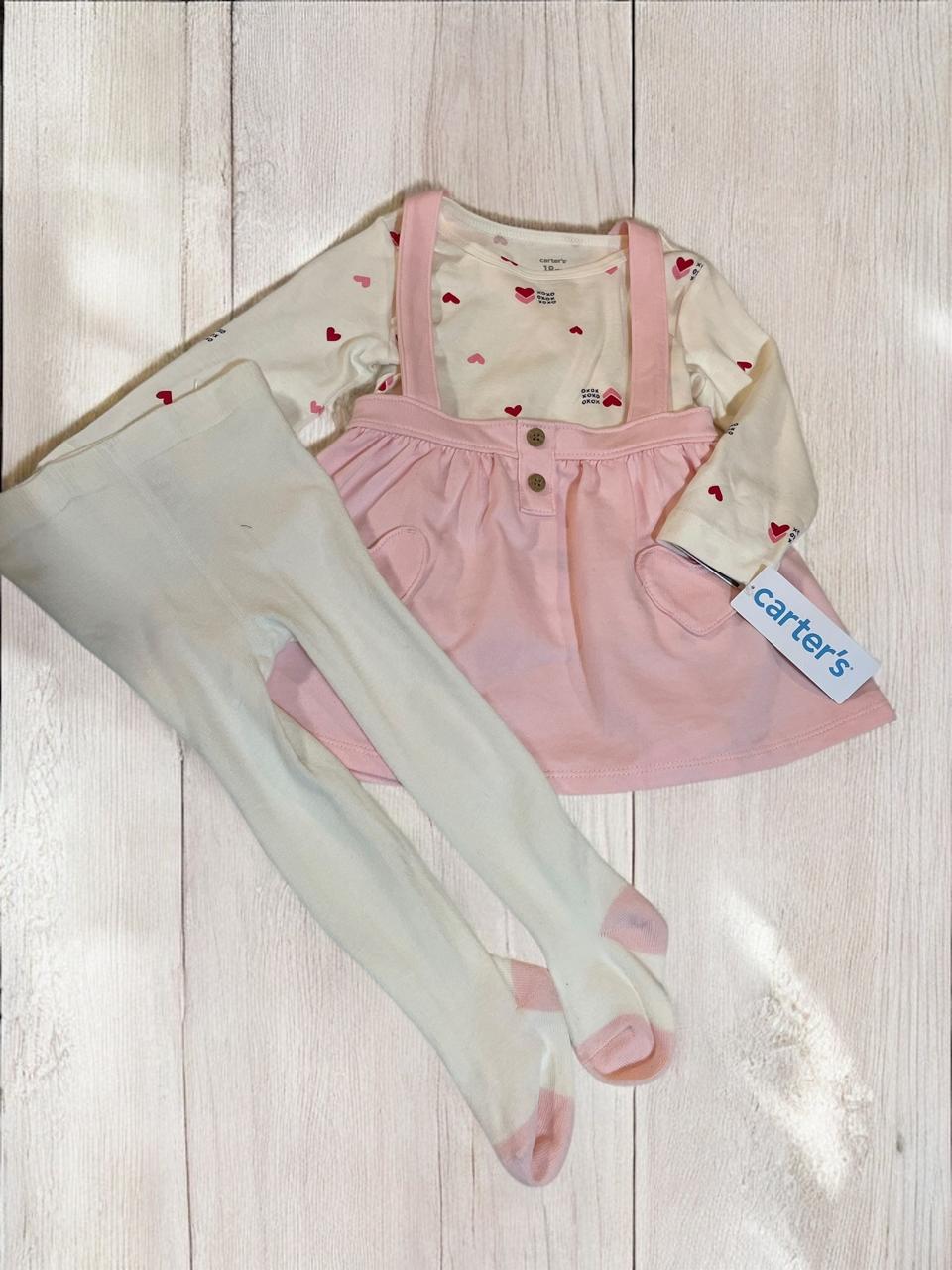 Set 3 Piezas Enagua, Panties y Blusa Carter´s